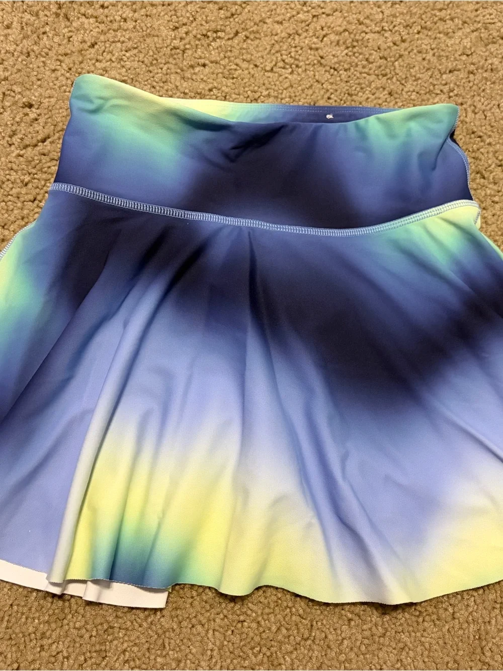 Old Navy Blue to Yellow Ombre Skater Skirt